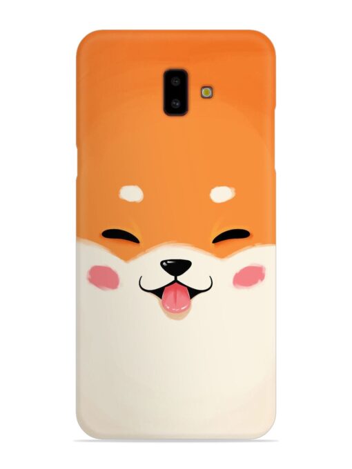 Cute Dog Face Vector Snap Case for Samsung Galaxy J6 Plus