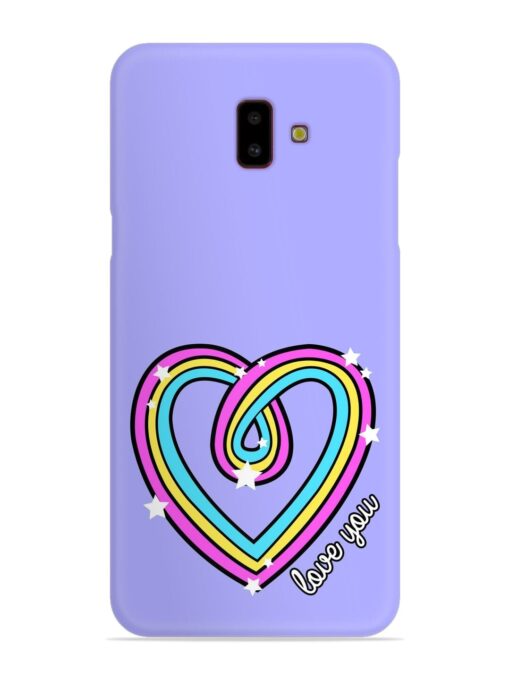 Colorful Rainbow Heart Snap Case for Samsung Galaxy J6 Plus