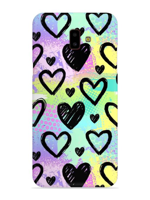 Bright Pattern Hearts Snap Case for Samsung Galaxy J6 Plus