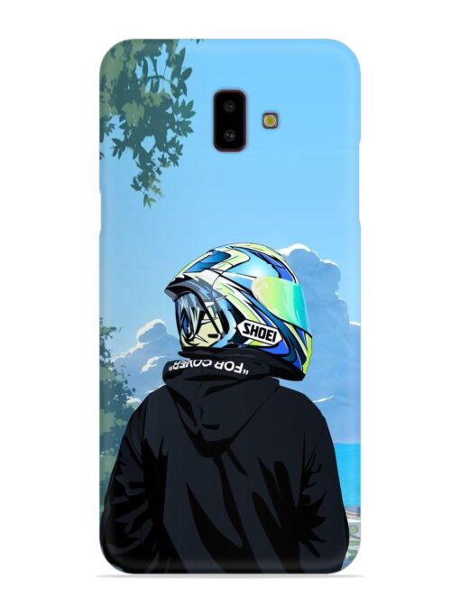 Rider With Helmet Snap Case for Samsung Galaxy J6 Plus Zapvi