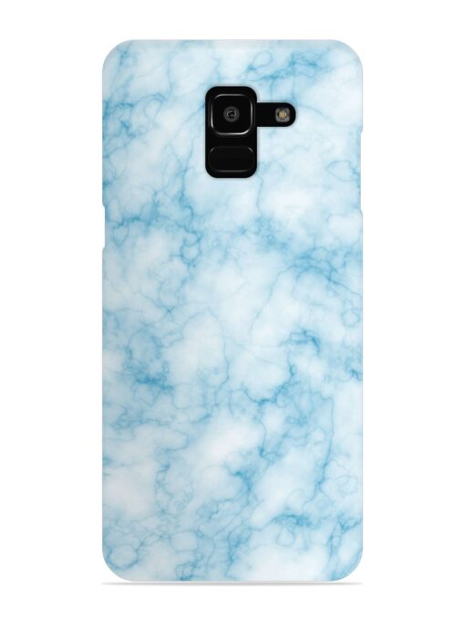 Blue White Natural Marble Snap Case for Samsung Galaxy J6 Prime