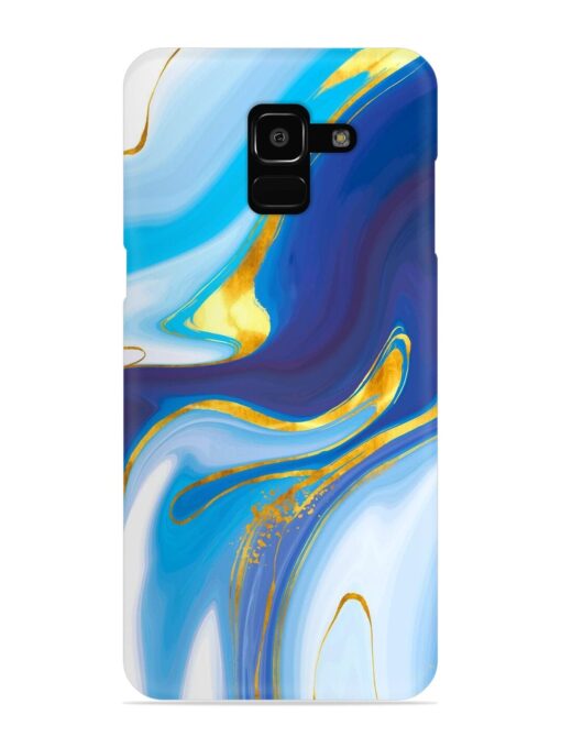 Watercolor Background With Golden Foil Snap Case for Samsung Galaxy J6 Prime Zapvi