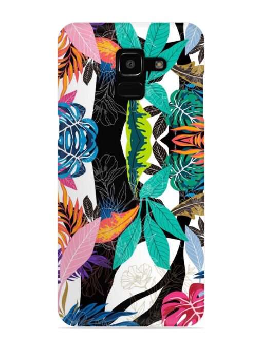 Floral Pattern Bright Snap Case for Samsung Galaxy J6 Prime