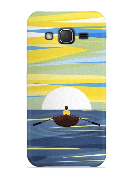 Rowing Person Ferry Paddle Snap Case for Samsung Galaxy J7 (2015)