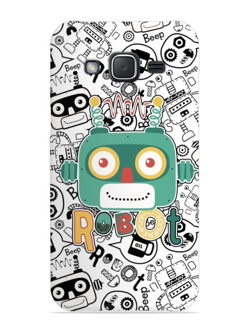 Robot Modern Seamless Pattern Snap Case for Samsung Galaxy J7 (2015) Zapvi