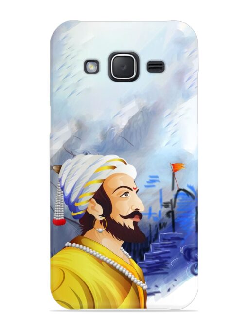 Shivaji Maharaj Color Paint Art Snap Case for Samsung Galaxy J7 (2015)