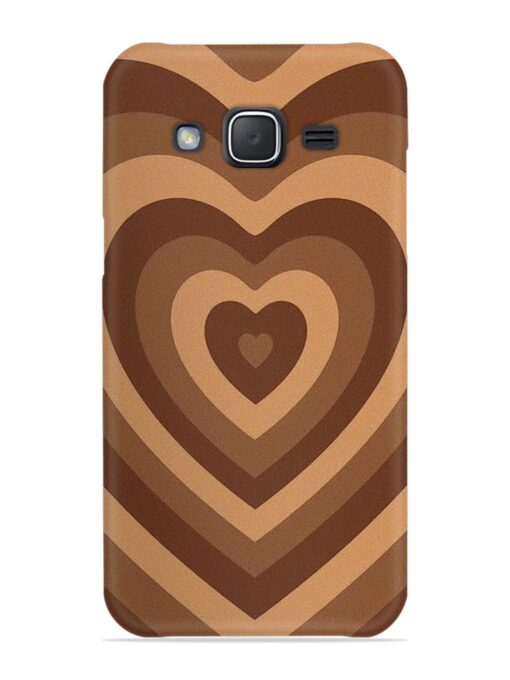 Brown Heart Snap Case for Samsung Galaxy J7 (2015) Zapvi