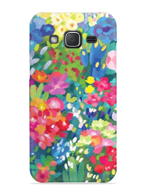 Watercolor Flower Art Snap Case for Samsung Galaxy J7 (2015) Zapvi