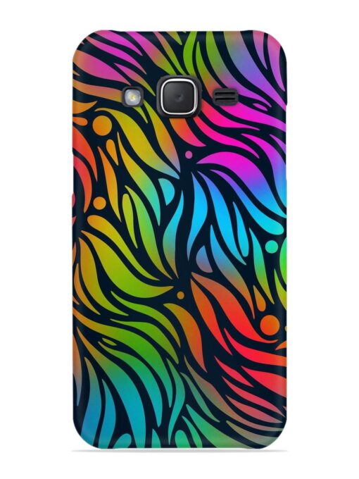 Abstract Leaf Design Snap Case for Samsung Galaxy J7 (2015) Zapvi