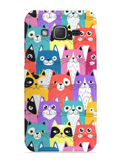 Funny Cartoon Cats Snap Case for Samsung Galaxy J7 (2015) Zapvi