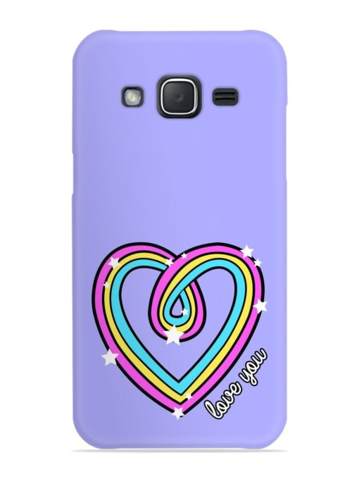 Colorful Rainbow Heart Snap Case for Samsung Galaxy J7 (2015) Zapvi