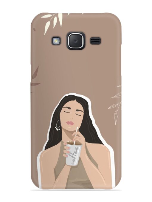 Girl With Coffee Snap Case for Samsung Galaxy J7 (2015)