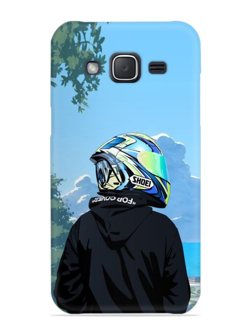 Rider With Helmet Snap Case for Samsung Galaxy J7 (2015) Zapvi