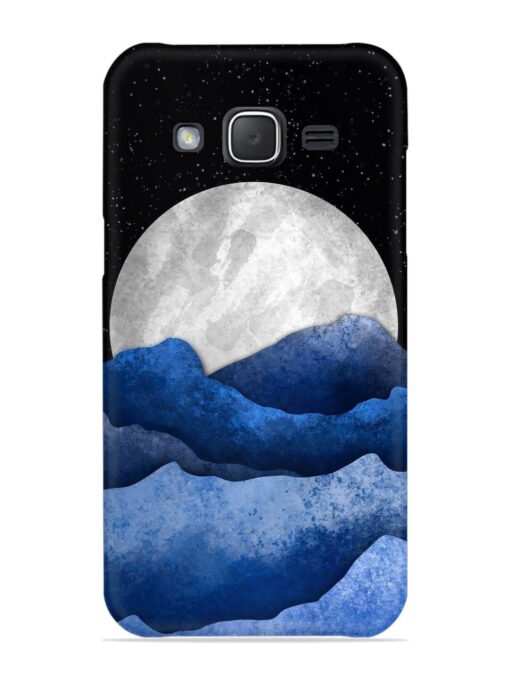 Full Moon Mountain Vector Snap Case for Samsung Galaxy J7 (2015) Zapvi