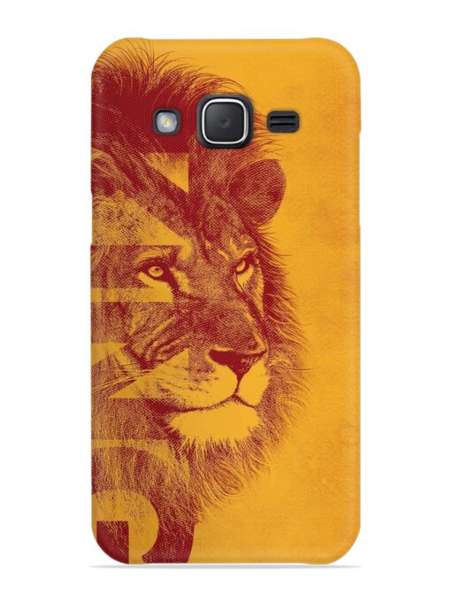 Gold Lion Crown Art Snap Case for Samsung Galaxy J7 (2015) Zapvi