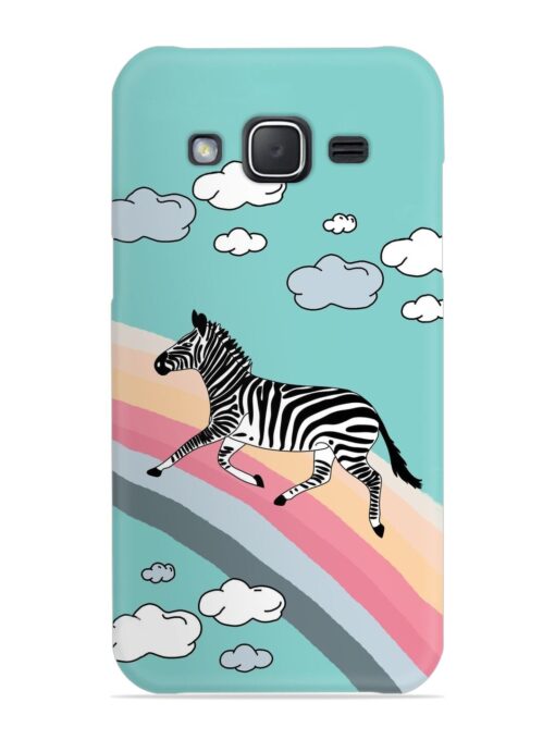 Running Zebra Snap Case for Samsung Galaxy J7 (2015) Zapvi