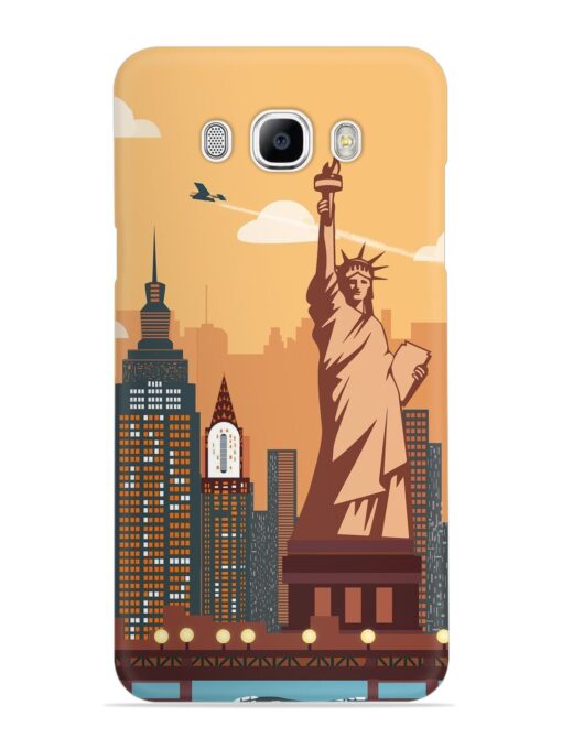 New York Statue Of Liberty Architectural Scenery Snap Case for Samsung Galaxy J7 (2016) Zapvi