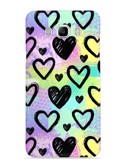 Bright Pattern Hearts Snap Case for Samsung Galaxy J7 (2016)