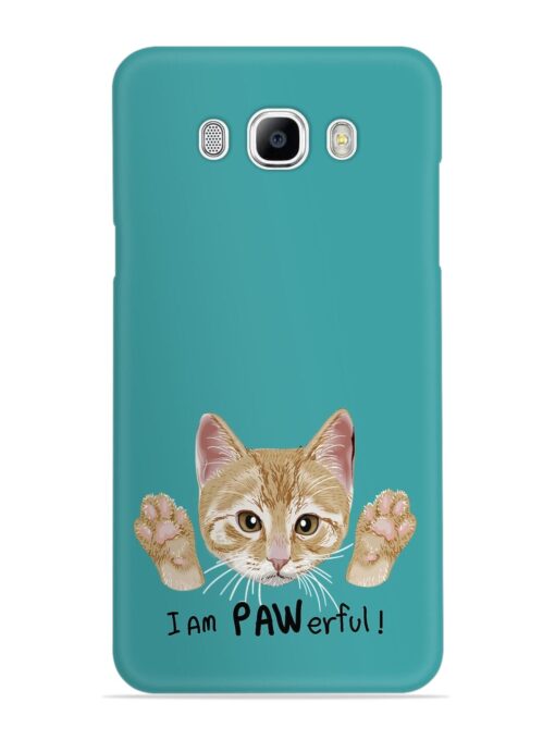 Typography Slogan Cat Snap Case for Samsung Galaxy J7 (2016)