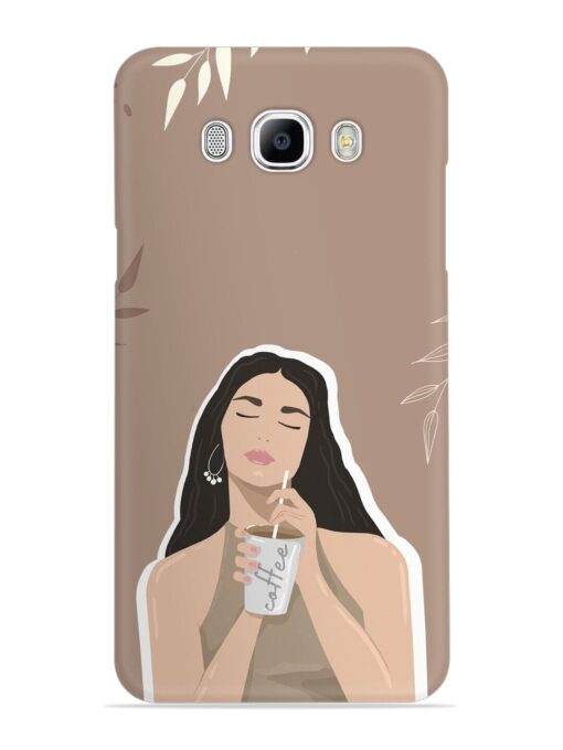 Girl With Coffee Snap Case for Samsung Galaxy J7 (2016)