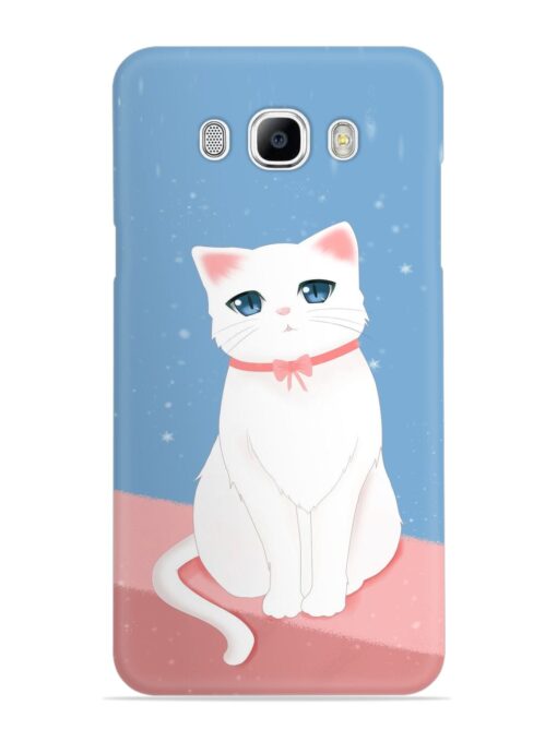 Cute White Cat Snap Case for Samsung Galaxy J7 (2016)