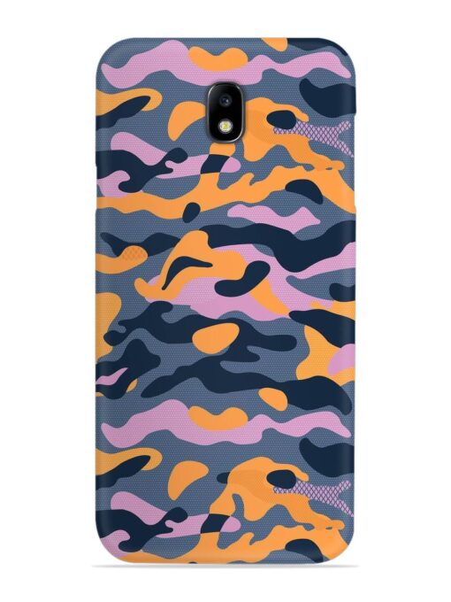 Camouflage Army Military English Orange Art Snap Case for Samsung Galaxy J7 (2017)