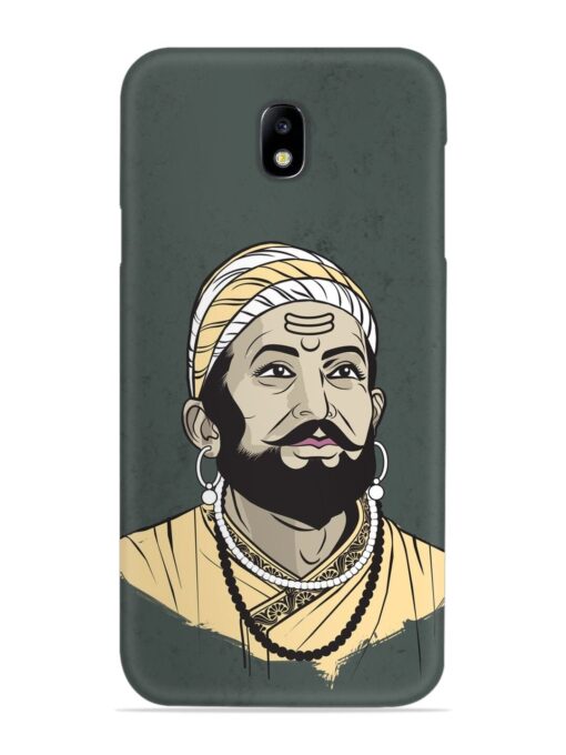 Shivaji Maharaj Vector Art Snap Case for Samsung Galaxy J7 (2017) Zapvi