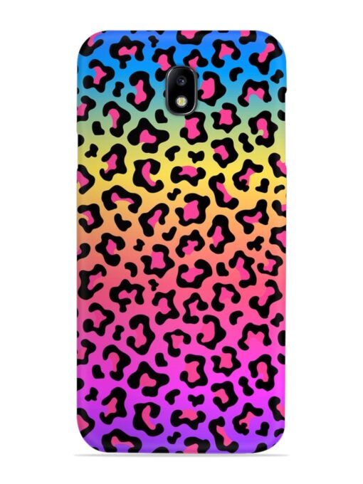 Neon Rainbow Colored Snap Case for Samsung Galaxy J7 (2017)