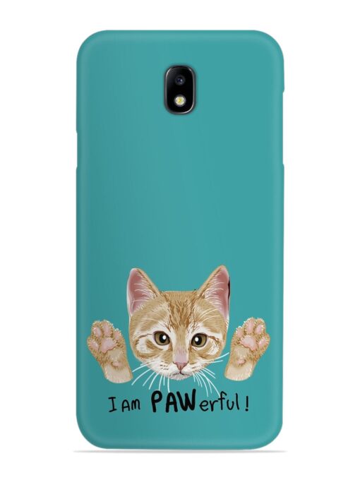 Typography Slogan Cat Snap Case for Samsung Galaxy J7 (2017)