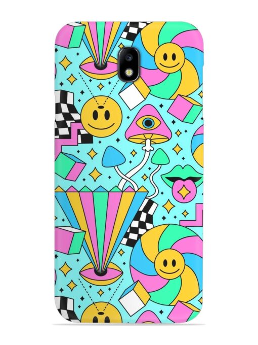 Trippy Rainbow 60S Snap Case for Samsung Galaxy J7 (2017)