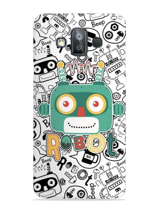 Robot Modern Seamless Pattern Snap Case for Samsung Galaxy J7 Duo Zapvi