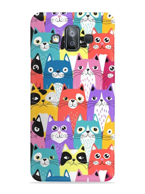 Funny Cartoon Cats Snap Case for Samsung Galaxy J7 Duo Zapvi