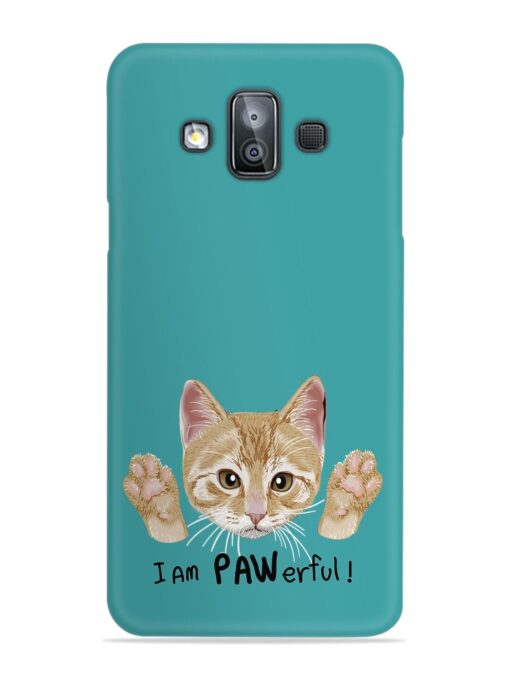 Typography Slogan Cat Snap Case for Samsung Galaxy J7 Duo