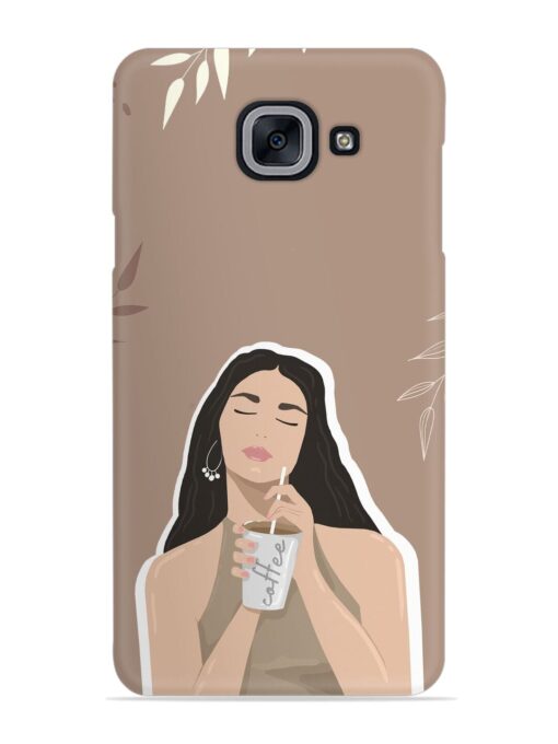 Girl With Coffee Snap Case for Samsung Galaxy J7 Max