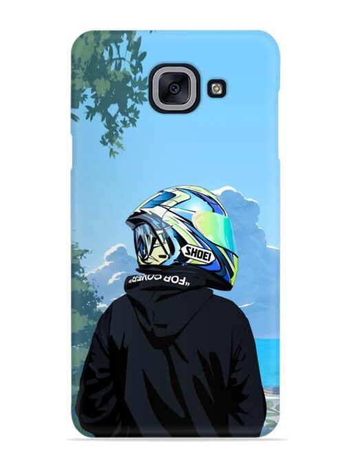 Rider With Helmet Snap Case for Samsung Galaxy J7 Max Zapvi