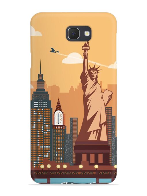 New York Statue Of Liberty Architectural Scenery Snap Case for Samsung Galaxy J7 Prime Zapvi