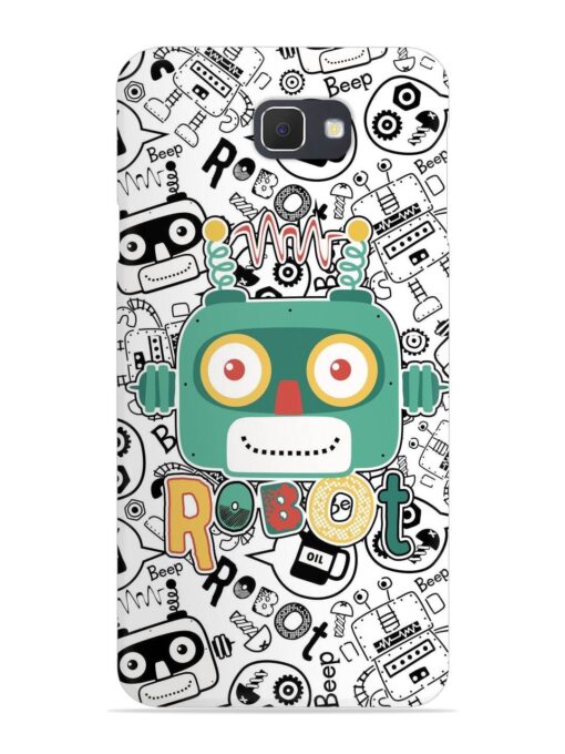 Robot Modern Seamless Pattern Snap Case for Samsung Galaxy J7 Prime Zapvi