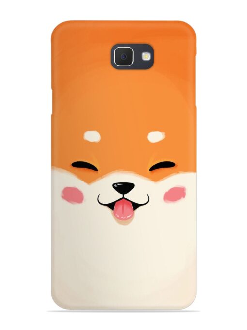 Cute Dog Face Vector Snap Case for Samsung Galaxy J7 Prime