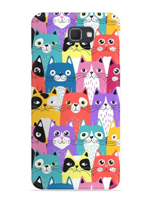 Funny Cartoon Cats Snap Case for Samsung Galaxy J7 Prime