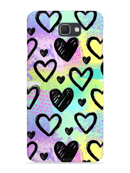 Bright Pattern Hearts Snap Case for Samsung Galaxy J7 Prime Zapvi