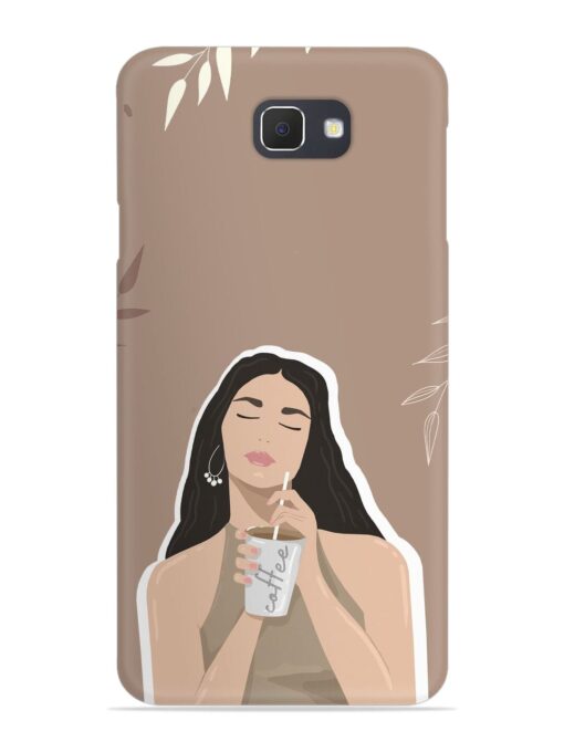 Girl With Coffee Snap Case for Samsung Galaxy J7 Prime