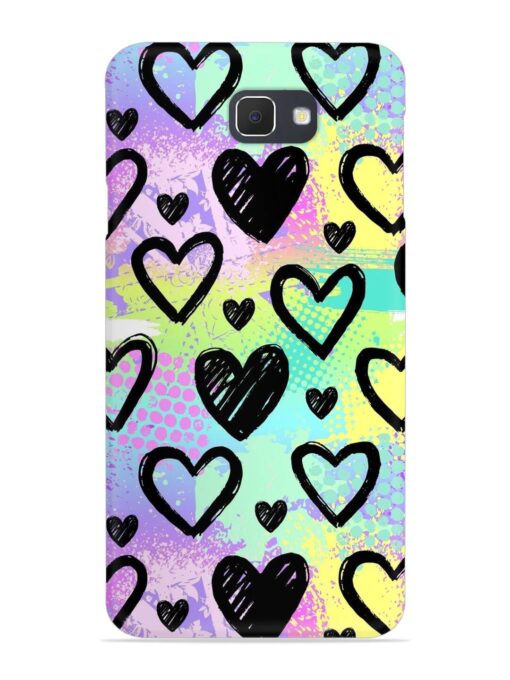 Bright Pattern Hearts Snap Case for Samsung Galaxy J7 Prime 2