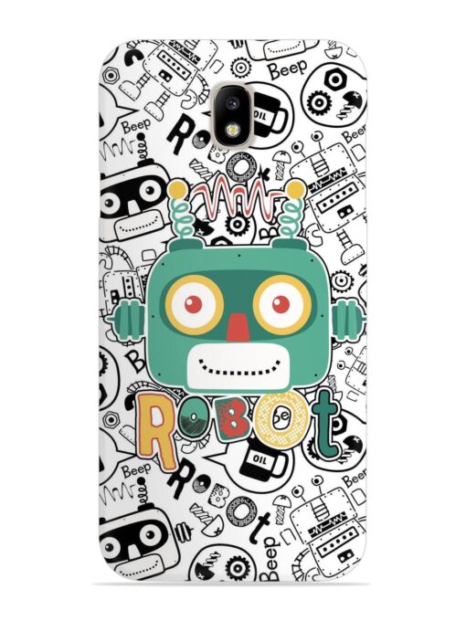 Robot Modern Seamless Pattern Snap Case for Samsung Galaxy J7 Pro Zapvi