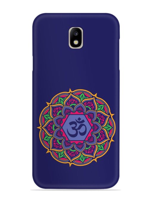 Om Mandala Art Blue Snap Case for Samsung Galaxy J7 Pro