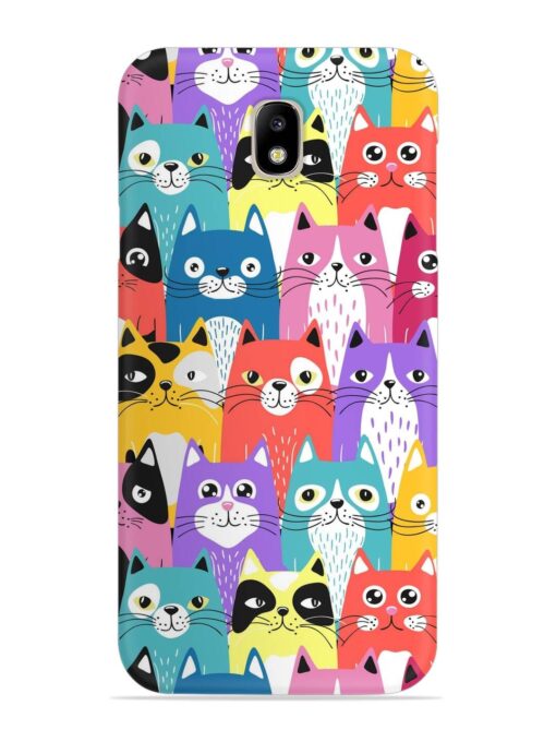 Funny Cartoon Cats Snap Case for Samsung Galaxy J7 Pro