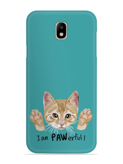 Typography Slogan Cat Snap Case for Samsung Galaxy J7 Pro