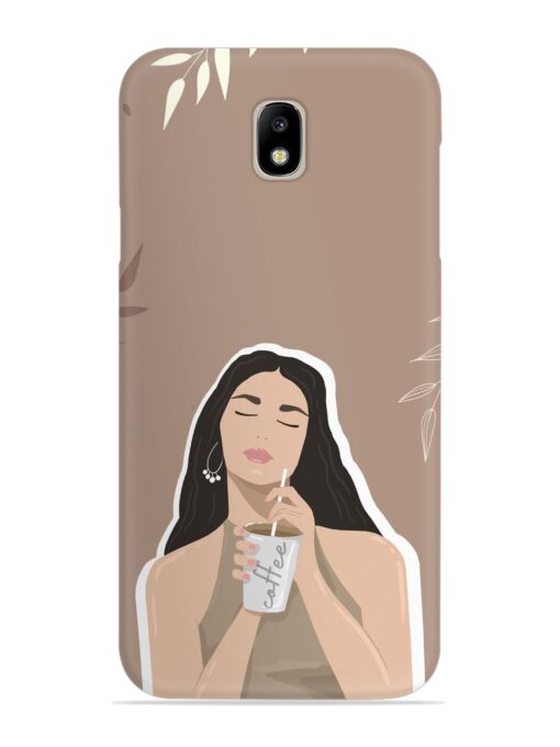 Girl With Coffee Snap Case for Samsung Galaxy J7 Pro