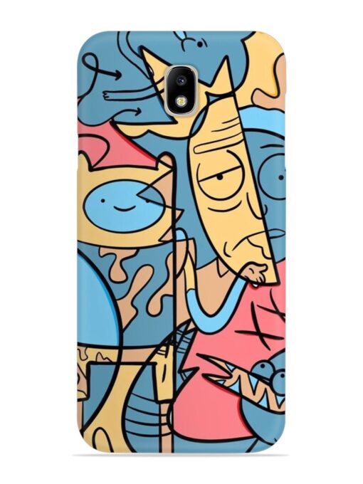 Silly Face Doodle Snap Case for Samsung Galaxy J7 Pro