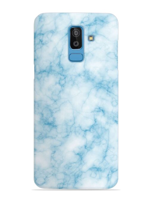 Blue White Natural Marble Snap Case for Samsung Galaxy J8 Zapvi