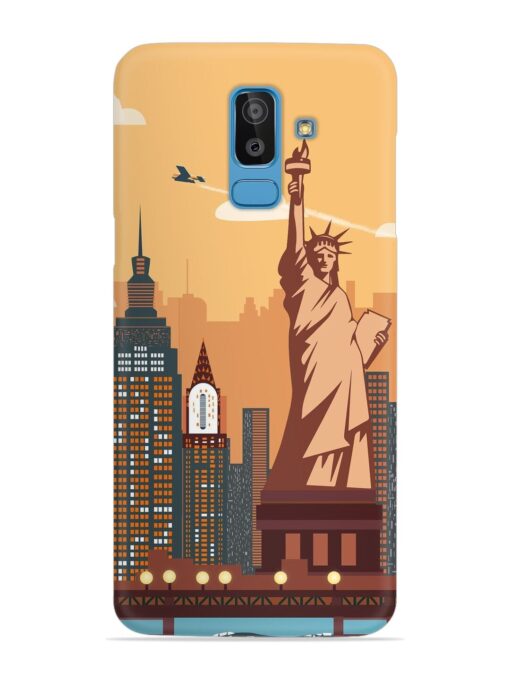 New York Statue Of Liberty Architectural Scenery Snap Case for Samsung Galaxy J8 Zapvi